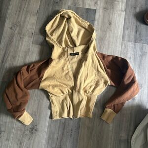 Two-Tone Zip-Up Hoodie